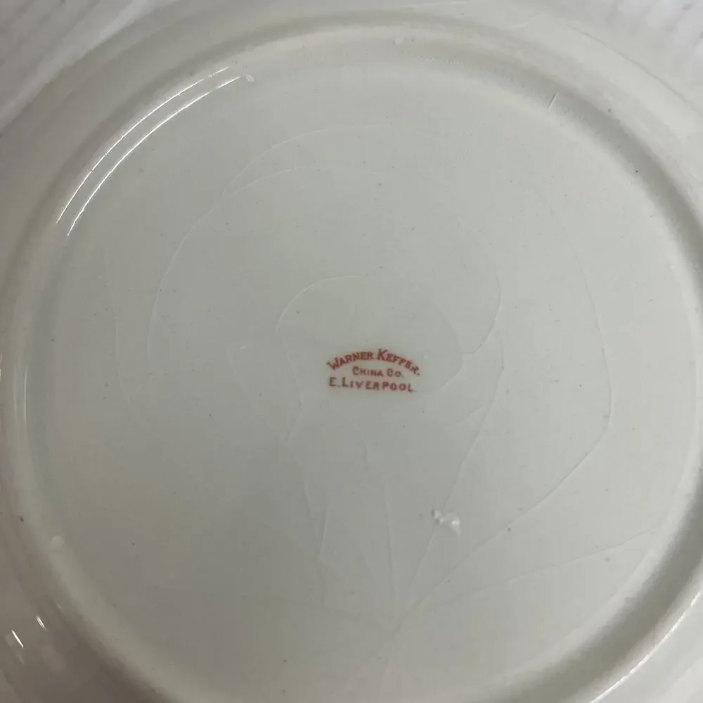Vintage Warner Keffer China Co E Liverpool Bowl 8”